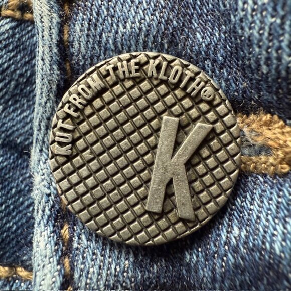 KUT FROM THE KLOTHπ Kelsey Mid-Rise Slim Bootcut Jeans π Raw Hem + Button Deta - Picture 9 of 16